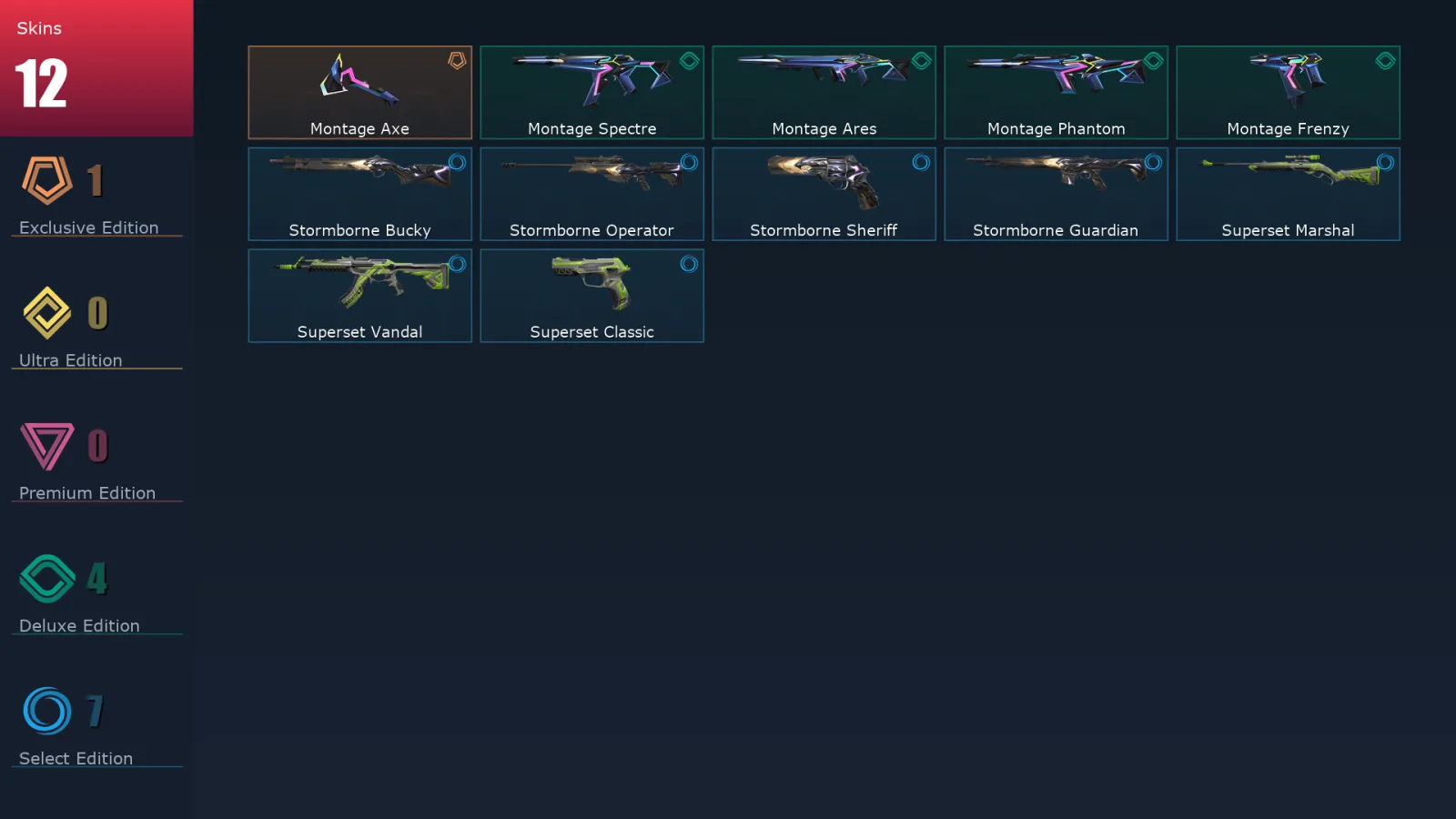 [Valorant] | EU | Level 36 | 13 Agents | 12 Skins