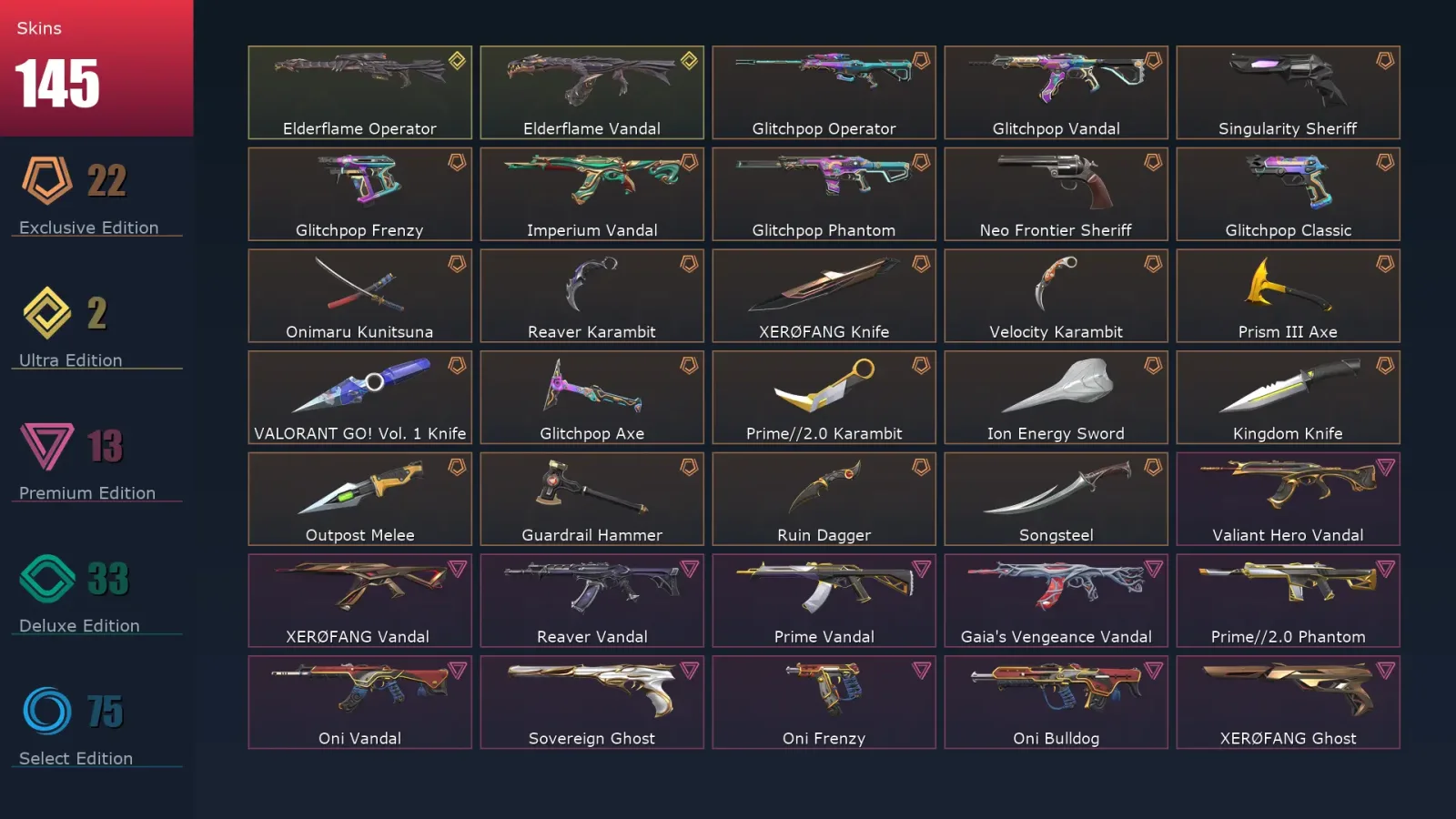 [Valorant] | EU | Level 369 | 24 Agents | 145 Skins — Valorant account