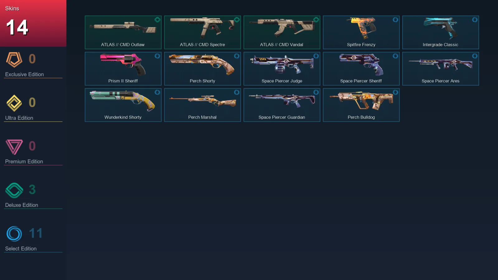 LA | Lv53 | Unranked | 14 Skin | 11 Agent | 28 Buddy