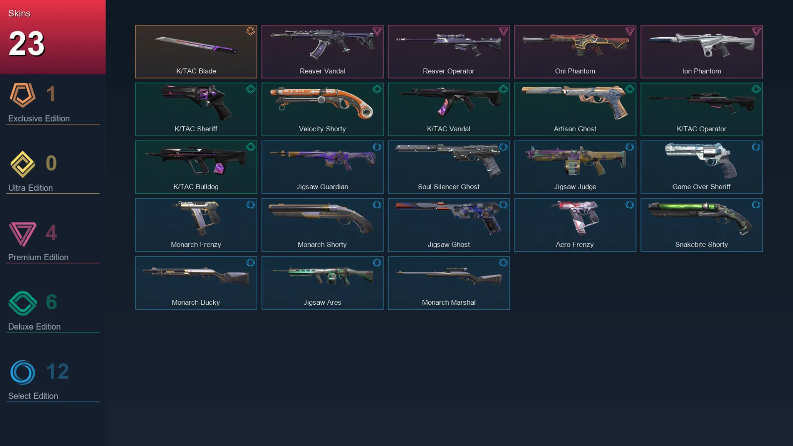 NA | Lv99 | Unranked | 23 Skin | 18 Agent | 34 Buddy — Valorant account