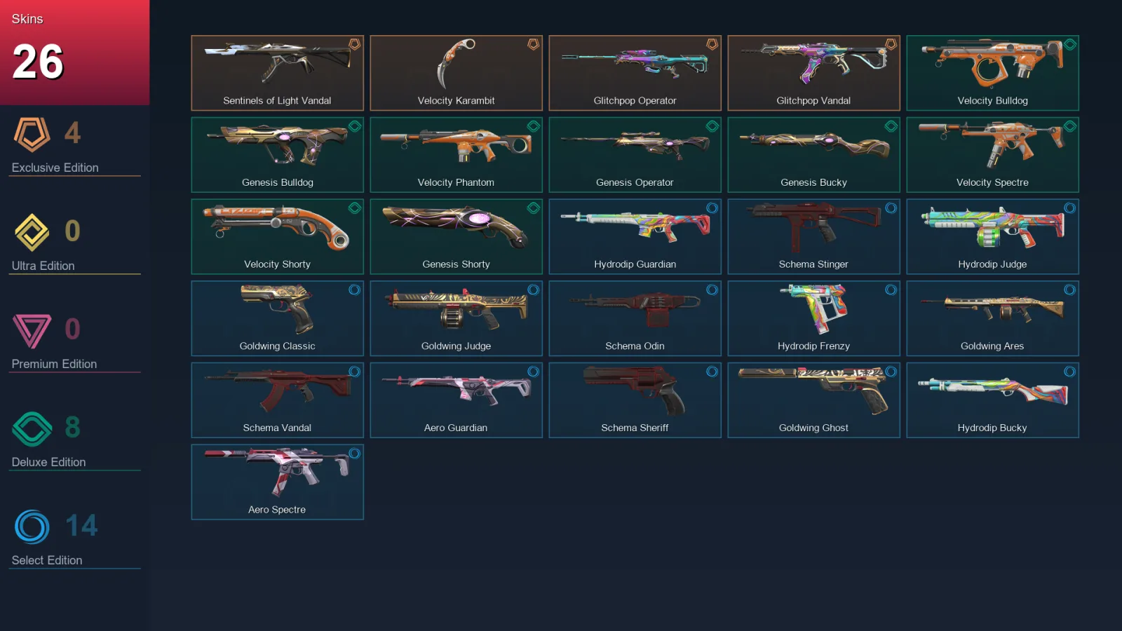AP | Lv74 | Unranked | 26 Skin | 25 Agent | 50 Buddy — Valorant account
