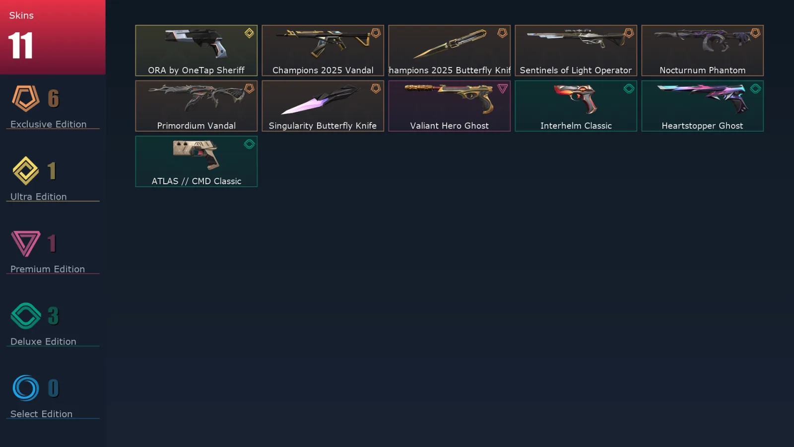 [Valorant] | EU | Level 103 | 25 Agents | 11 Skins