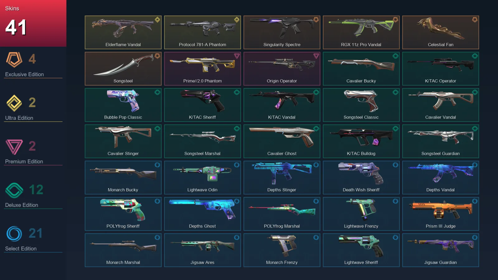 LA | Lv119 | Unranked | 41 Skin | 25 Agent | 67 Buddy — Valorant account