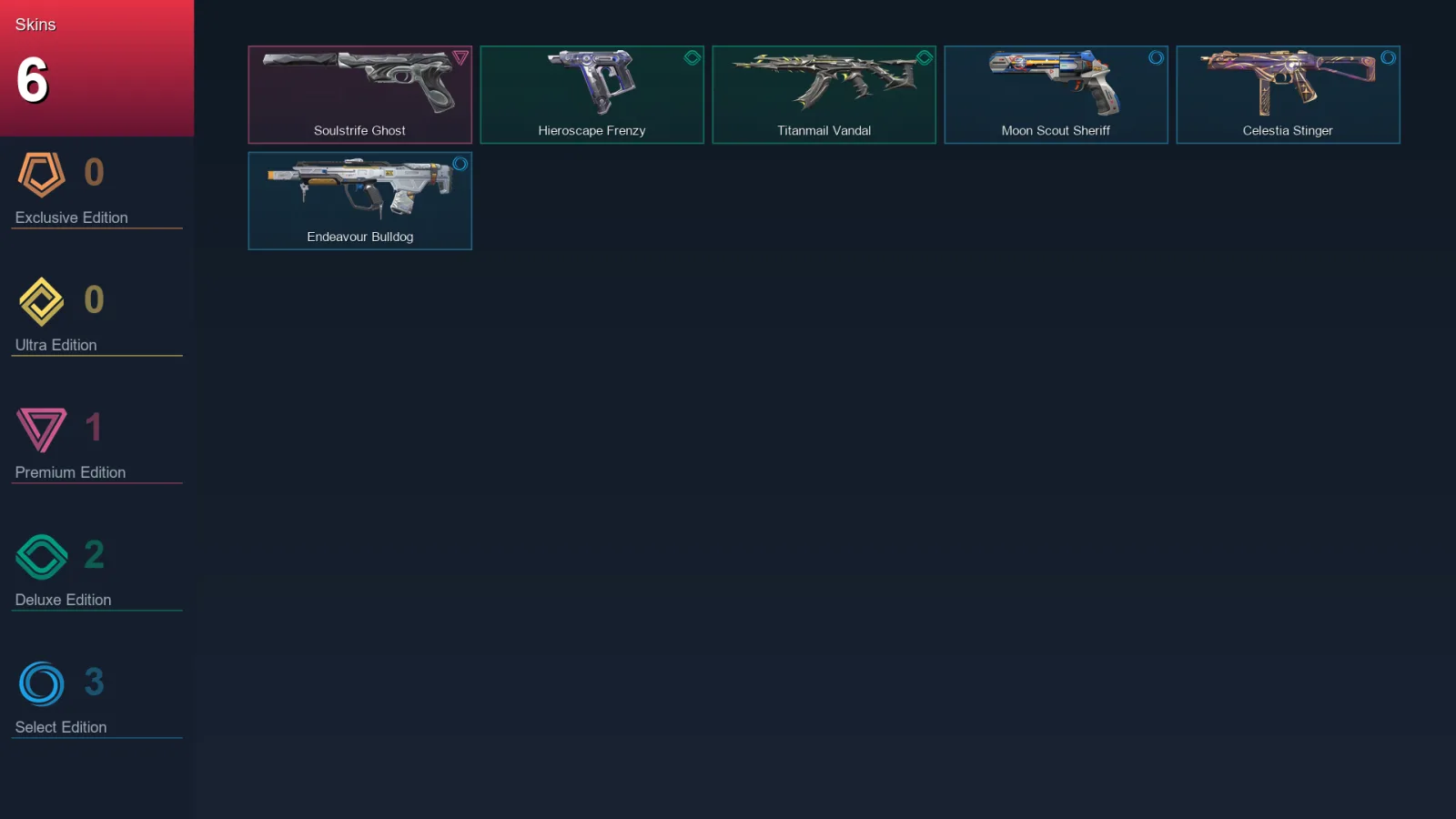 NA | Lv31 | Unranked | 6 Skin | 10 Agent | 11 Buddy