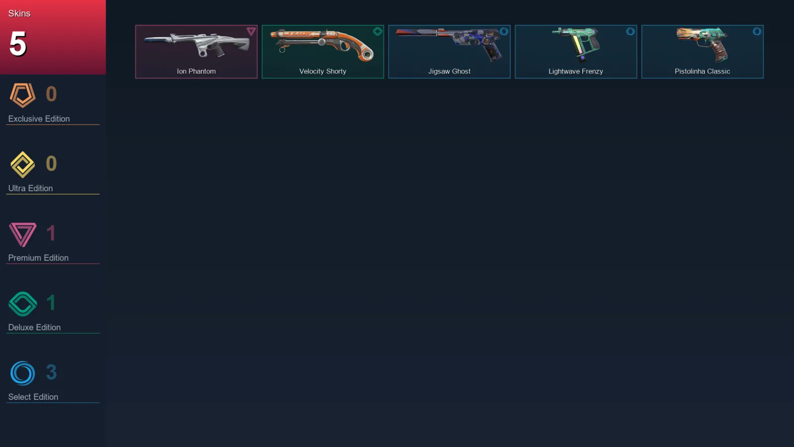AP | Lv79 | Unranked | 5 Skin | 19 Agent | 30 Buddy