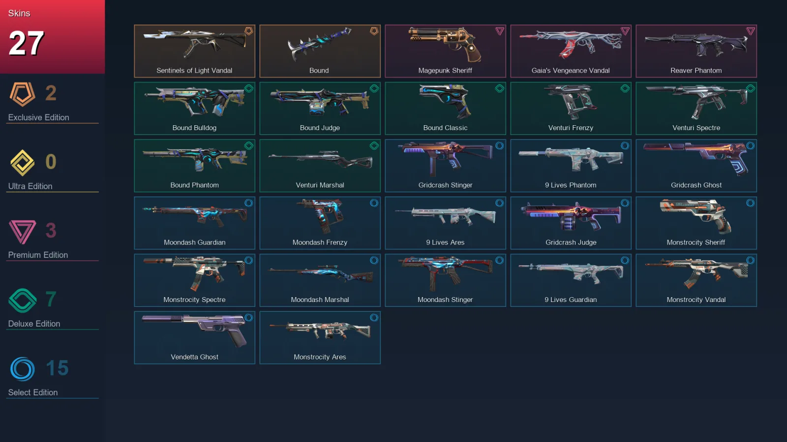 AP | Lv76 | Unranked | 27 Skin | 18 Agent | 30 Buddy — Valorant account