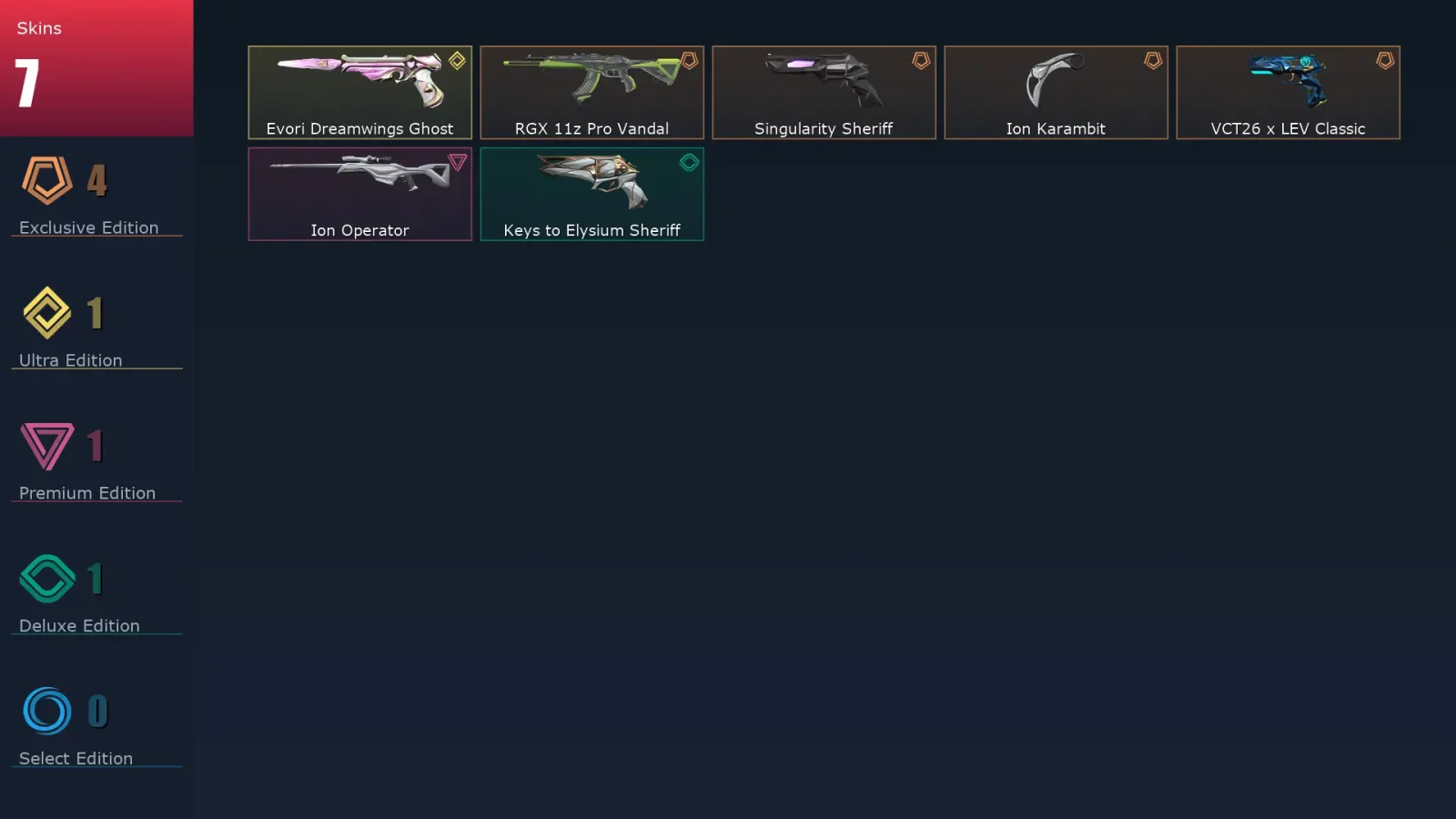 [Valorant] | EU | Level 47 | Ascendant 1 | 16 Agents | 7 Skins