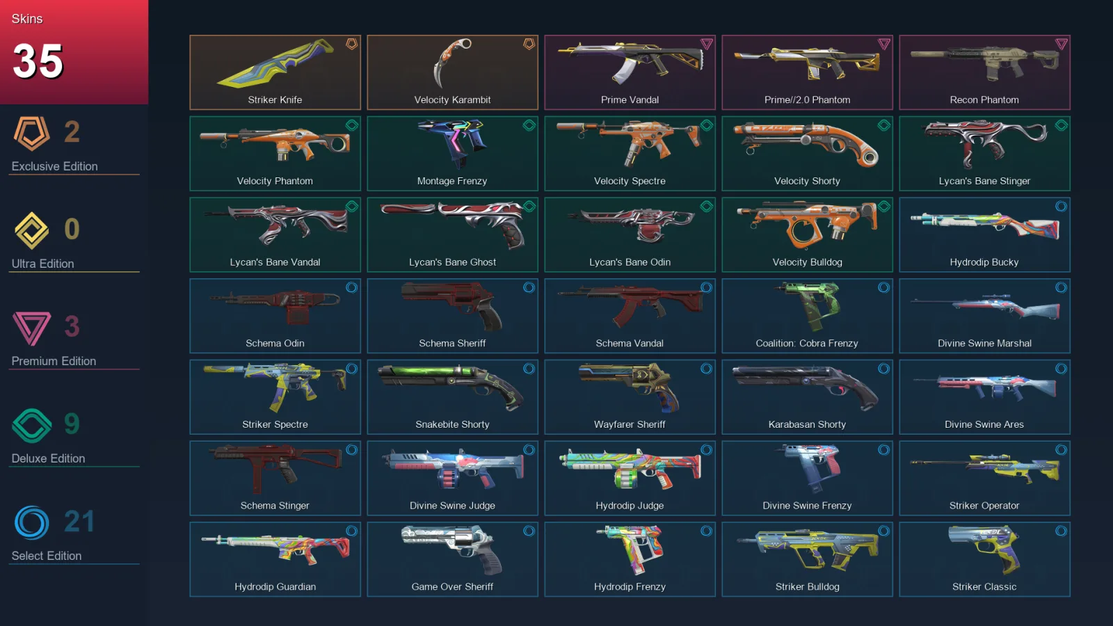 LA | Lv157 | Unranked | 35 Skin | 26 Agent | 65 Buddy — Valorant account
