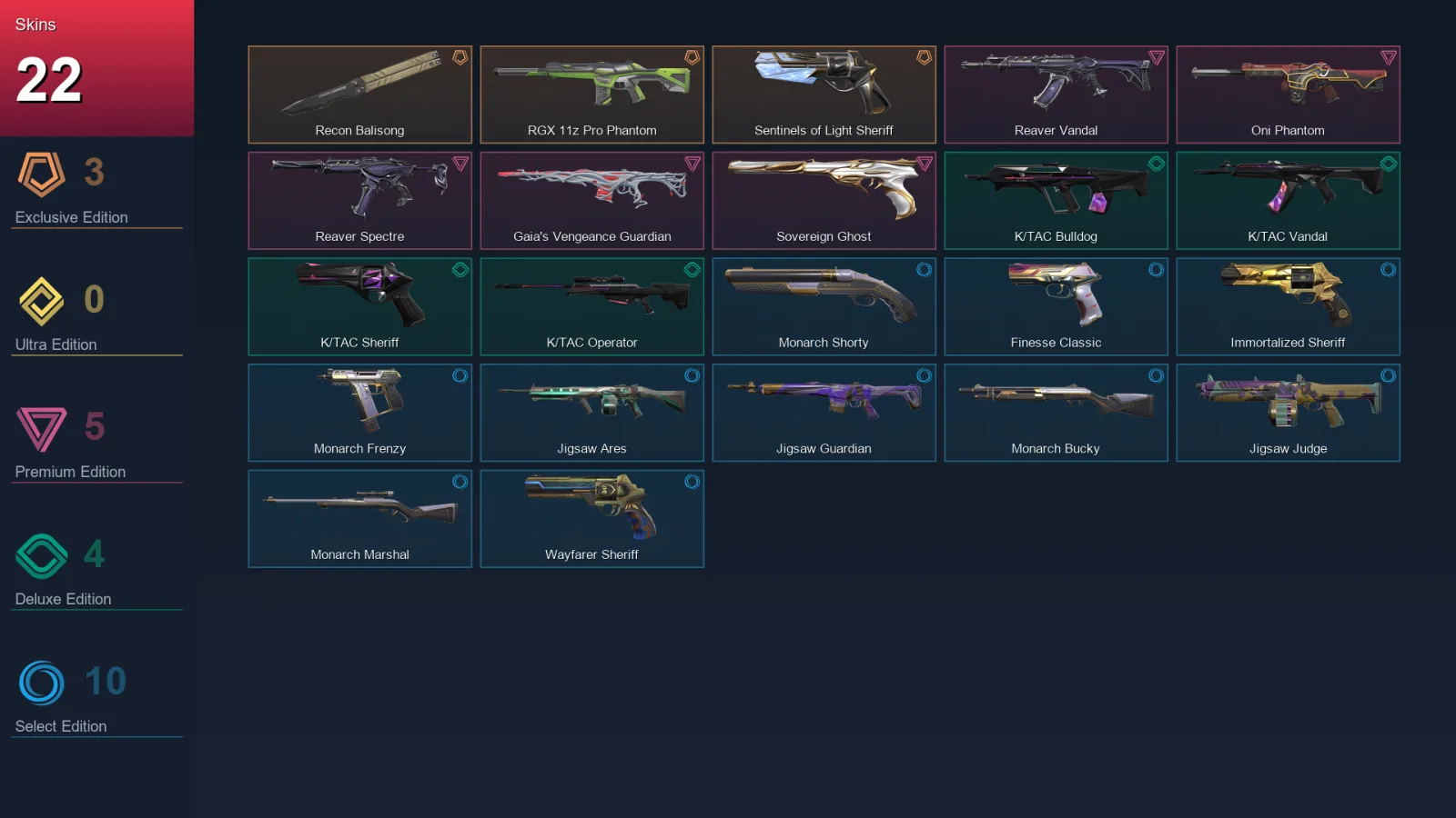 NA | Lv120 | Unranked | 22 Skin | 23 Agent | 70 Buddy — Valorant account