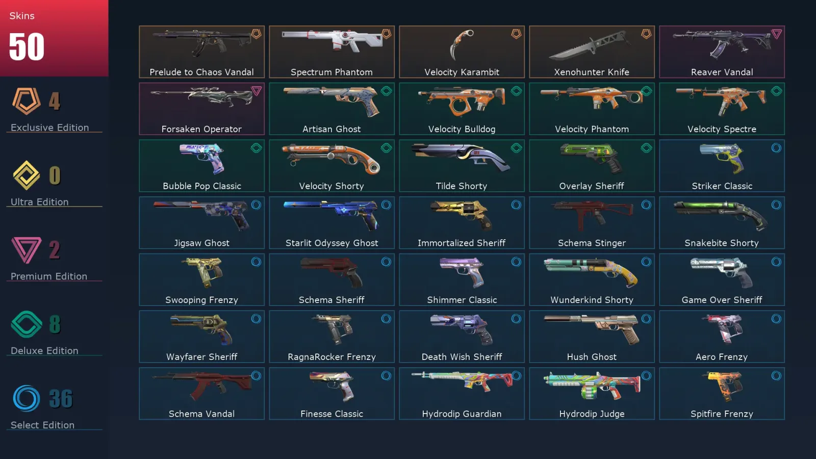 [Valorant] | EU | Level 462 | 28 Agents | 50 Skins — Valorant account