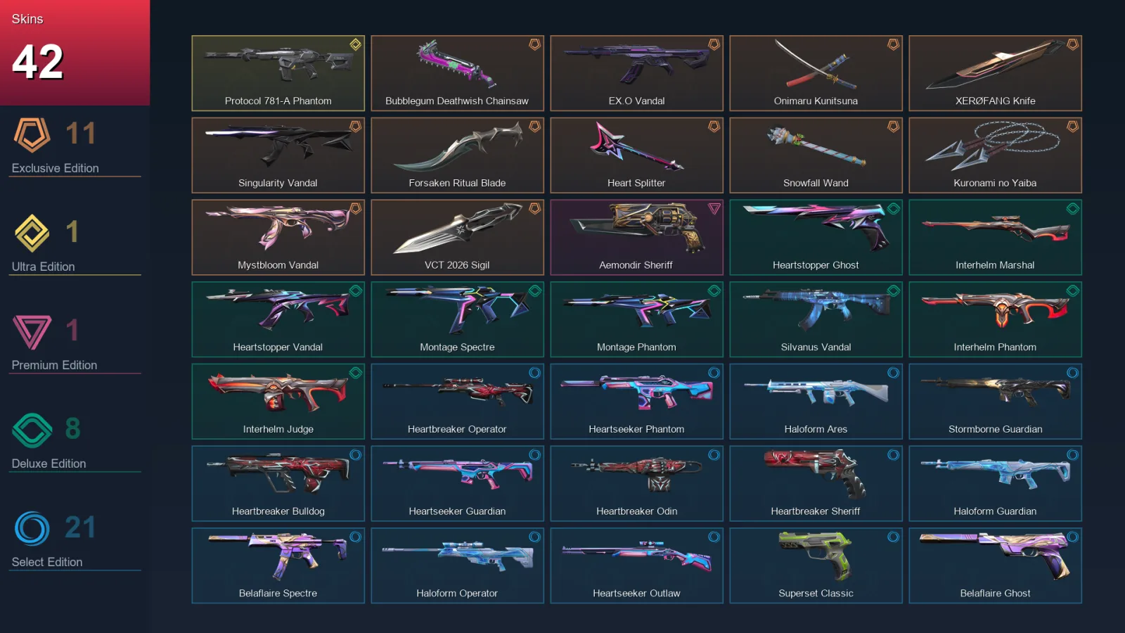 EU | Lv40 | Unranked | 42 Skin | 17 Agent | 26 Buddy