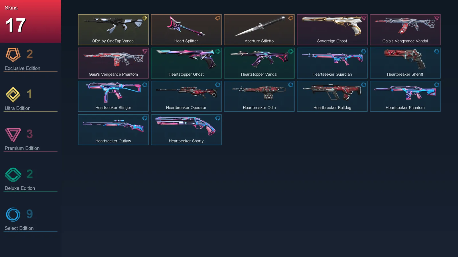 EU | Lv41 | Unranked | 17 Skin | 12 Agent | 14 Buddy