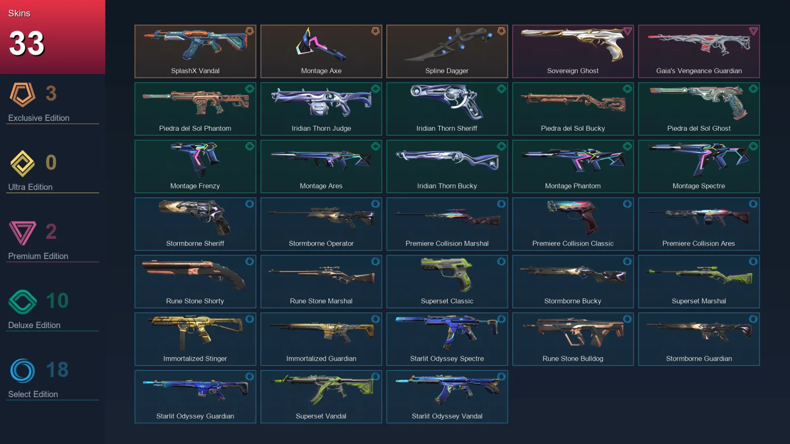 EU | Lv68 | Unranked | 33 Skin | 16 Agent | 41 Buddy