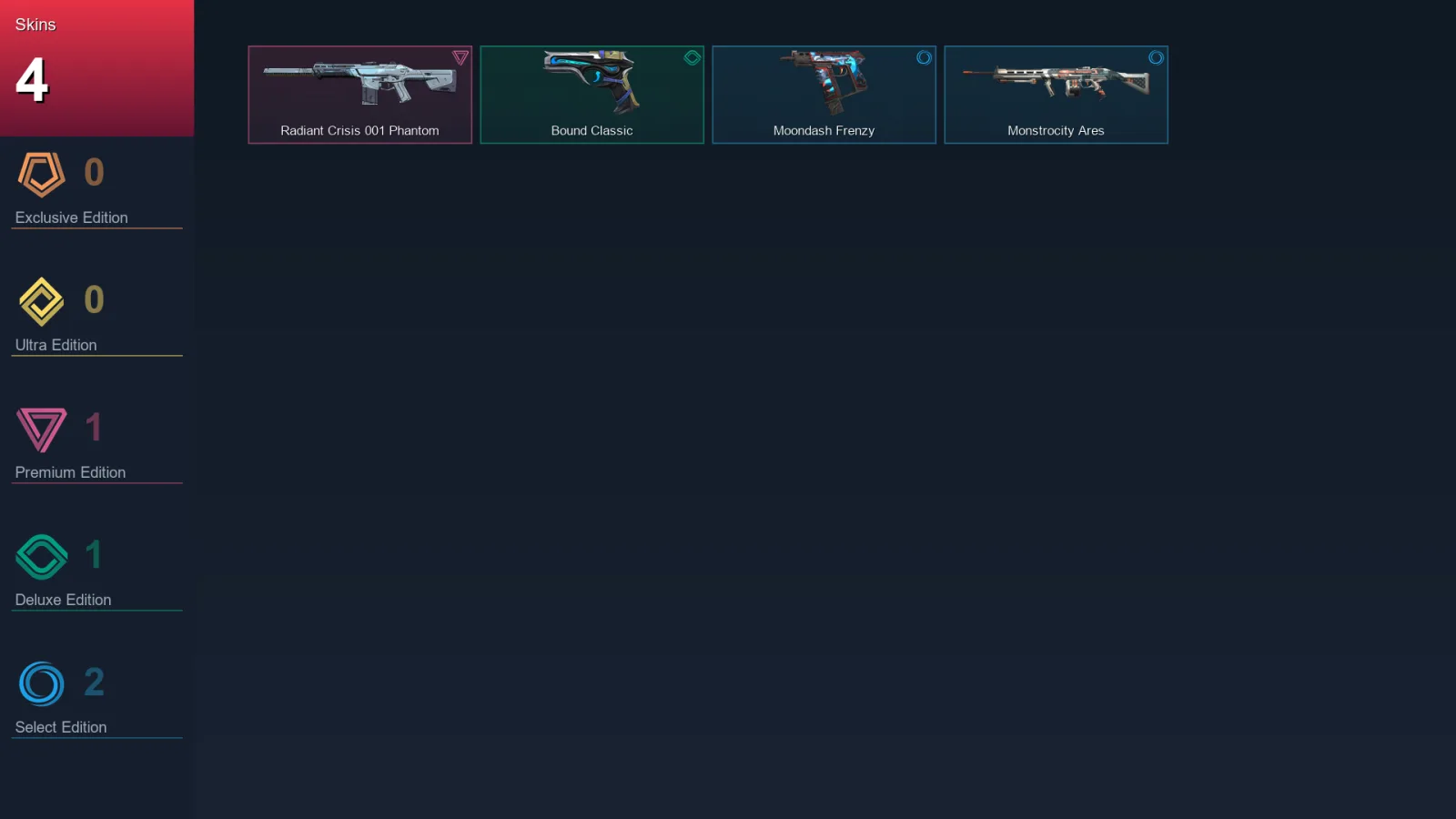 EU | Radiant Crisis 001 Phantom | Bound Classic | Moondash Frenzy | Monstrocity Ares | 4 Skin | 7 Agent | 6 Buddy | Lv15