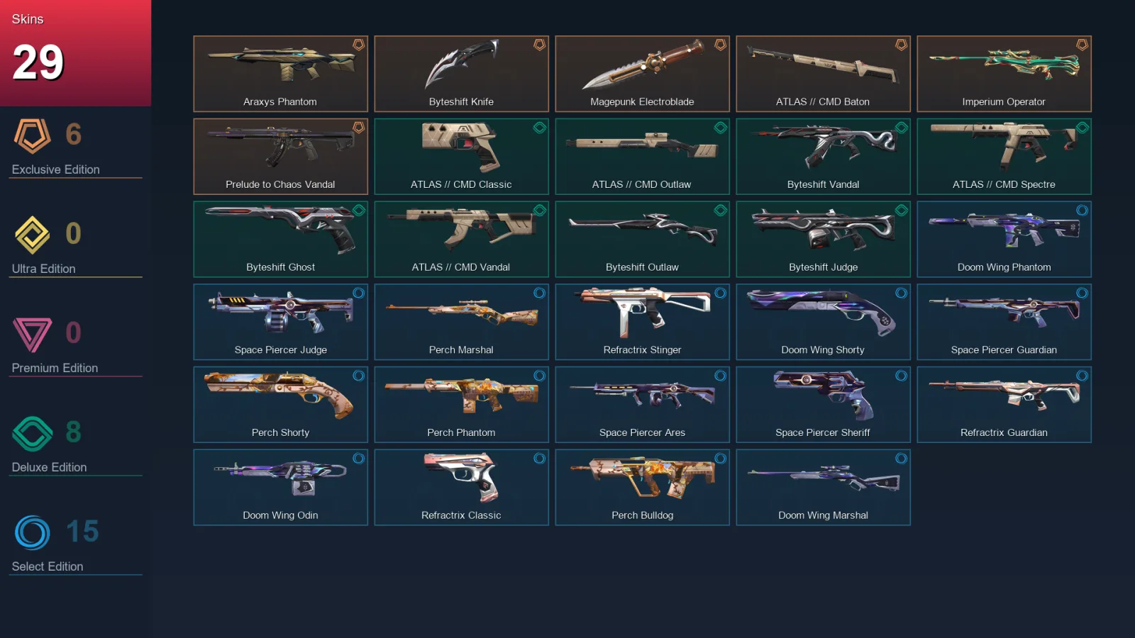 BR | Lv72 | Unranked | 29 Skin | 22 Agent | 35 Buddy