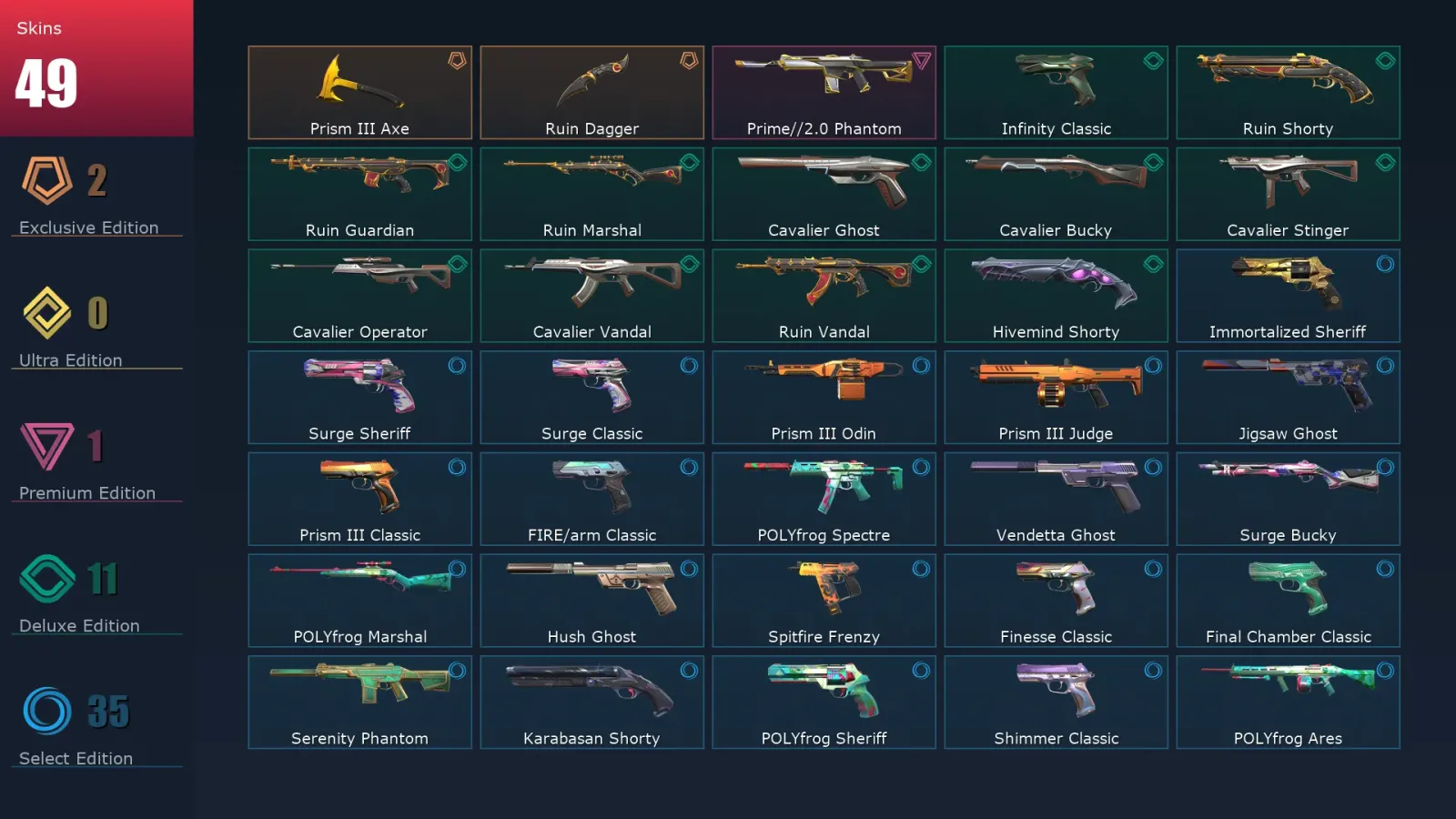 [Valorant] | EU | Level 256 | Silver 1 | 25 Agents | 49 Skins — Valorant account