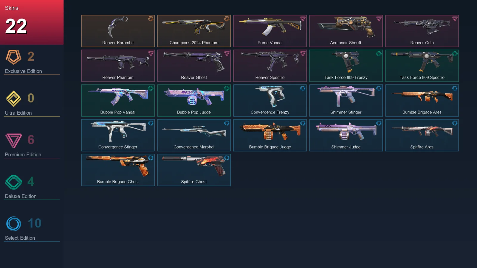 EU | Lv47 | Unranked | 22 Skin | 16 Agent | 26 Buddy — Valorant account