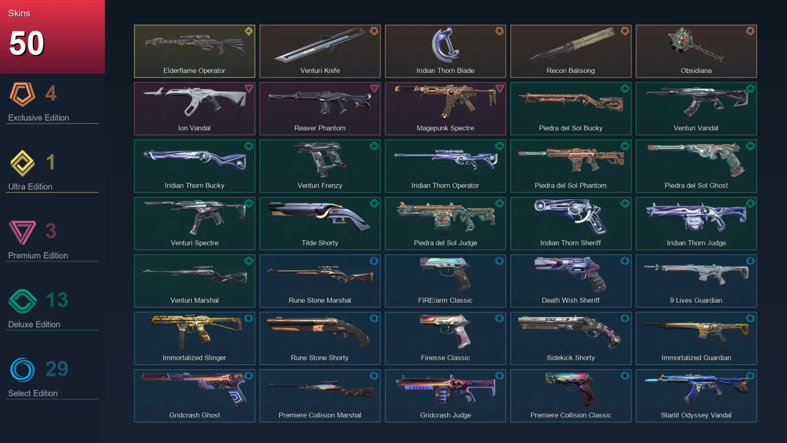 EU | Lv163 | Unranked | 50 Skin | 28 Agent | 72 Buddy — Valorant account