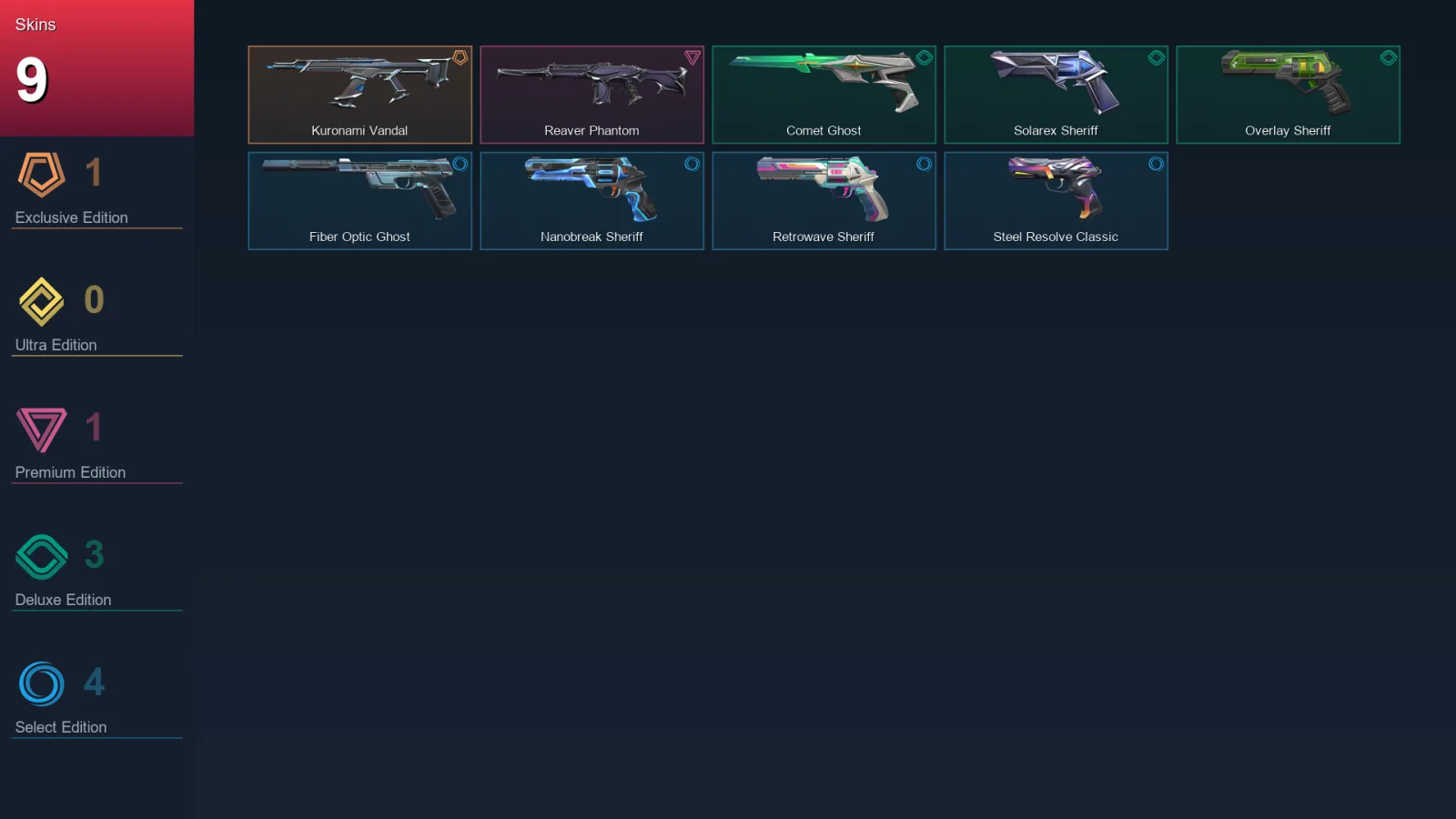 AP | Lv196 | Unranked | 9 Skin | 20 Agent | 44 Buddy