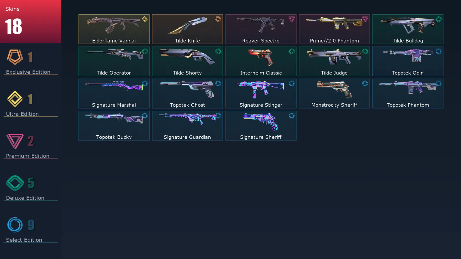 [Valorant] | EU | Level 82 | 26 Agents | 18 Skins
