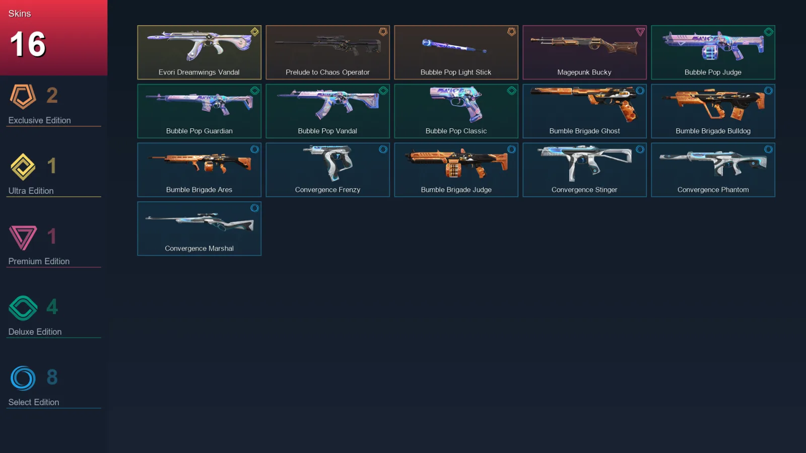 NA | Lv45 | Unranked | 16 Skin | 14 Agent | 19 Buddy