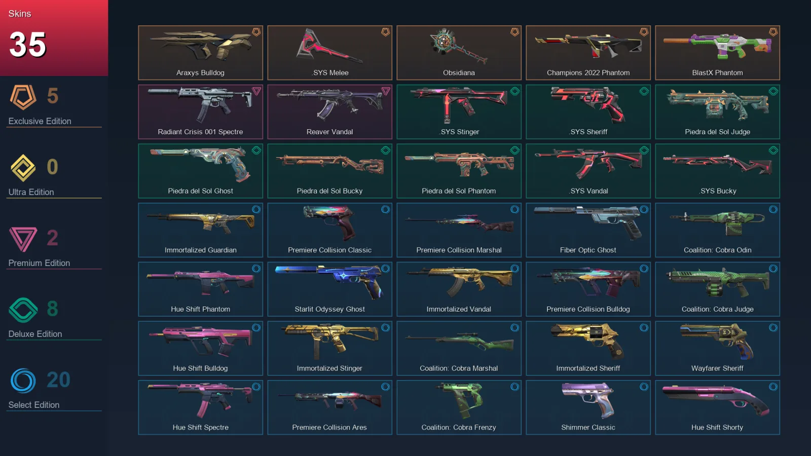 AP | Lv162 | Unranked | 35 Skin | 26 Agent | 68 Buddy
