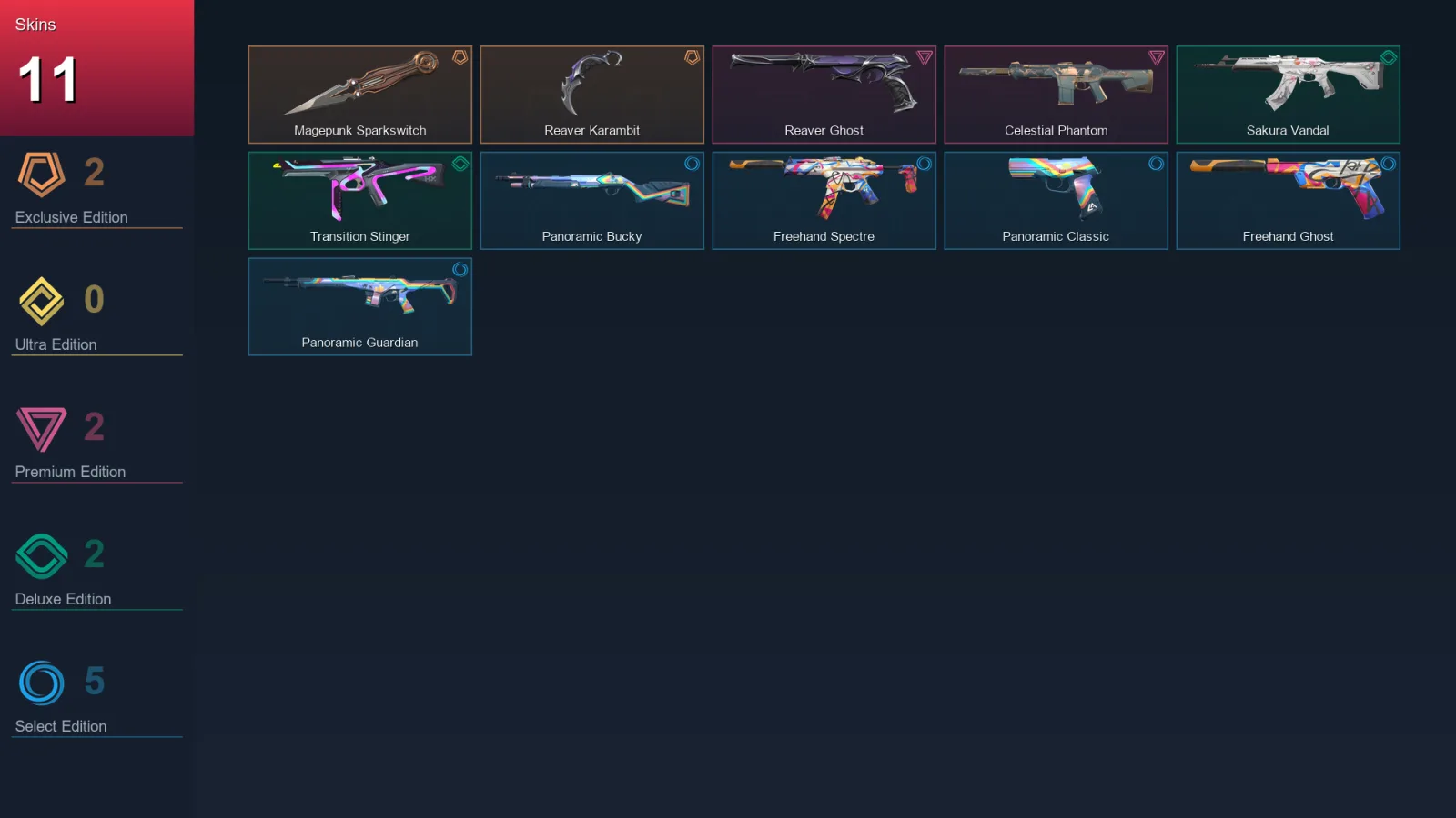 NA | Lv26 | Unranked | 11 Skin | 10 Agent | 10 Buddy