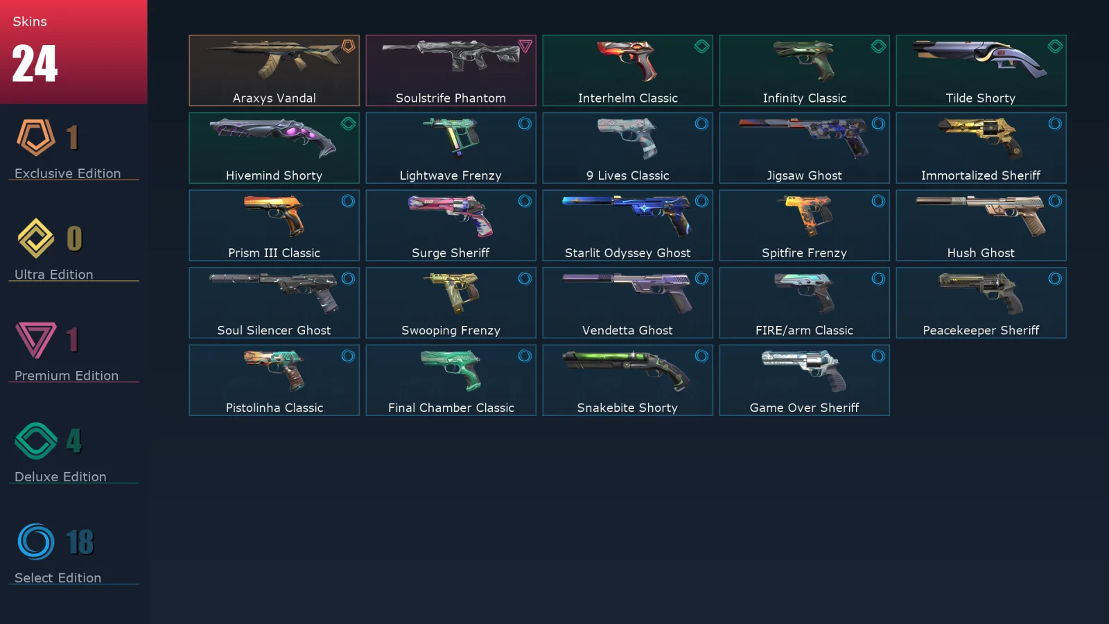 [Valorant] | EU | Level 317 | 28 Agents | 24 Skins — Valorant account