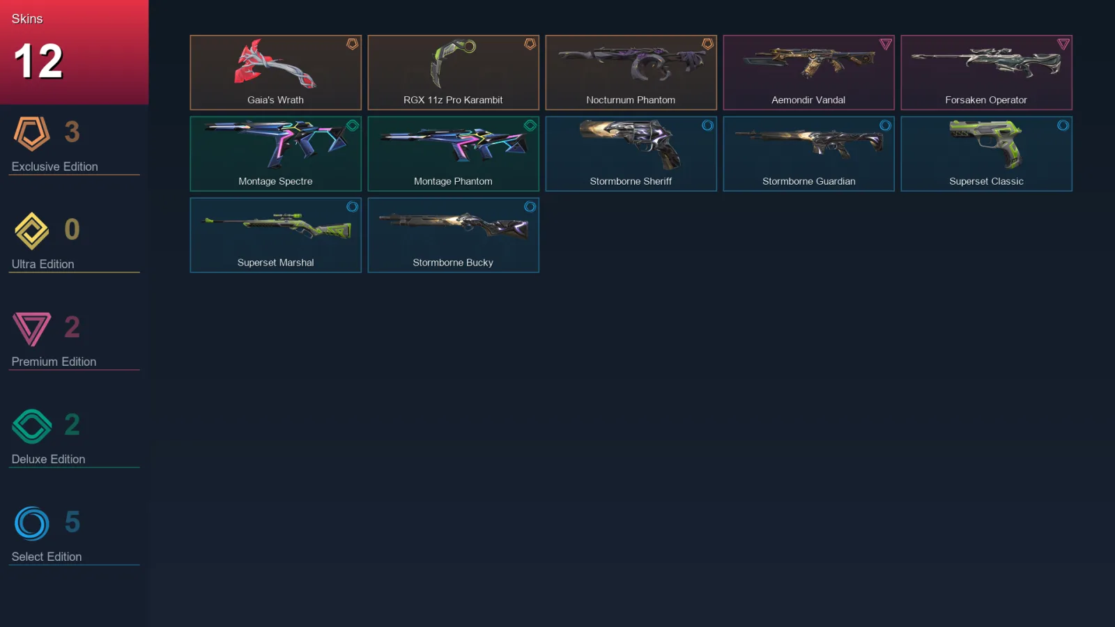 BR | Lv23 | Unranked | 12 Skin | 10 Agent | 13 Buddy