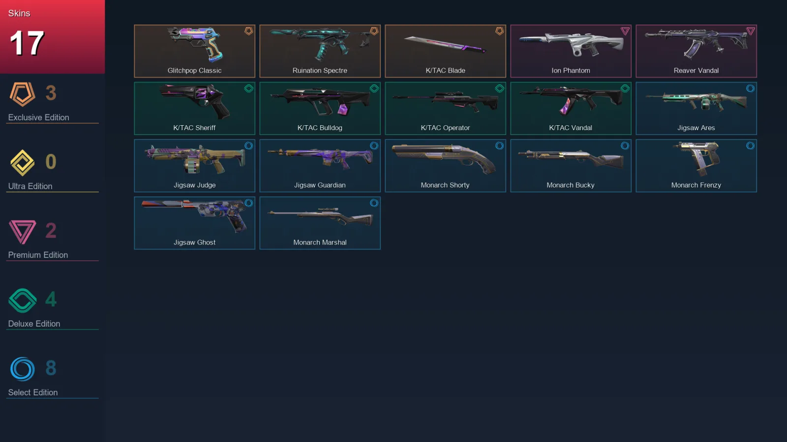 EU | Lv46 | Unranked | 17 Skin | 14 Agent | 19 Buddy