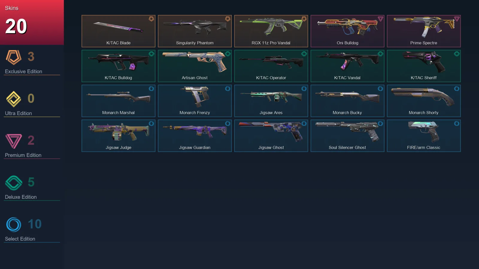 AP | Lv97 | Unranked | 20 Skin | 23 Agent | 43 Buddy