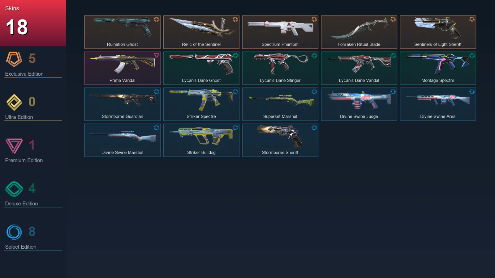 AP | Lv29 | Unranked | 18 Skin | 10 Agent | 16 Buddy — Valorant account
