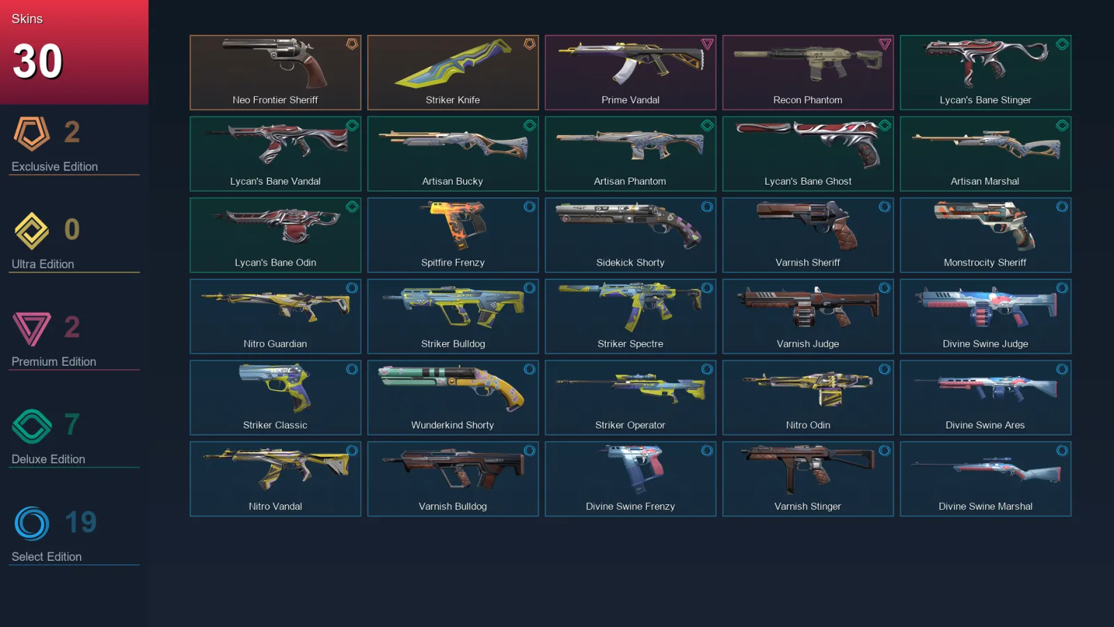 EU | Lv127 | Unranked | 30 Skin | 25 Agent | 59 Buddy — Valorant account