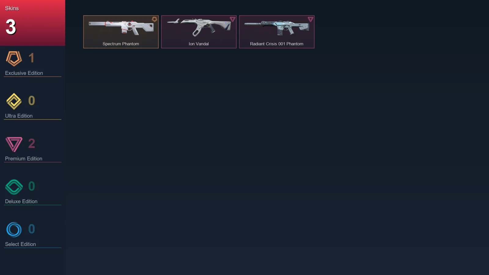 AP | Lv35 | Unranked | 3 Skin | 16 Agent | 14 Buddy