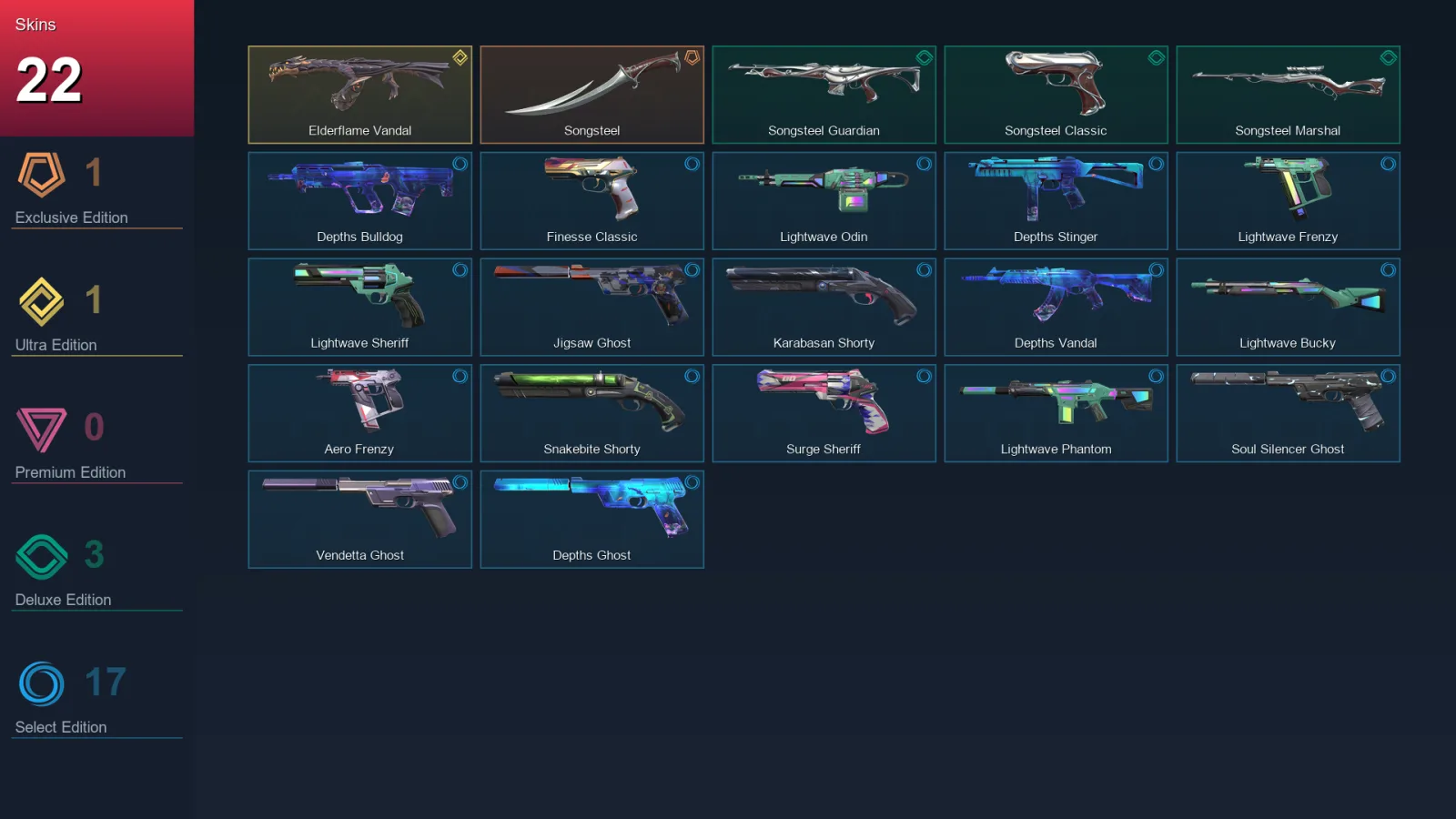 AP | Lv169 | Unranked | 22 Skin | 24 Agent | 73 Buddy — Valorant account