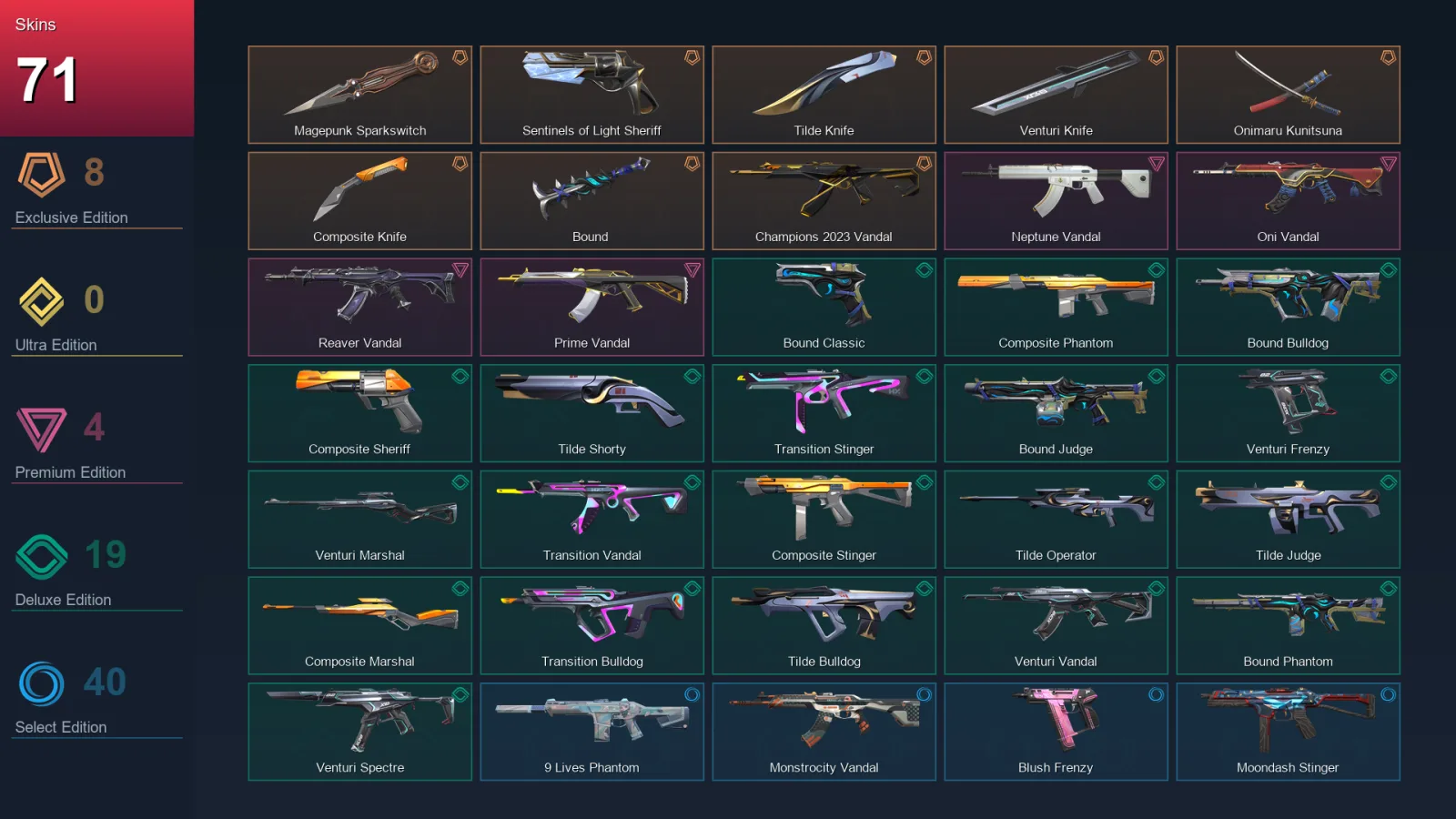 BR | Lv142 | Unranked | 71 Skin | 26 Agent | 78 Buddy