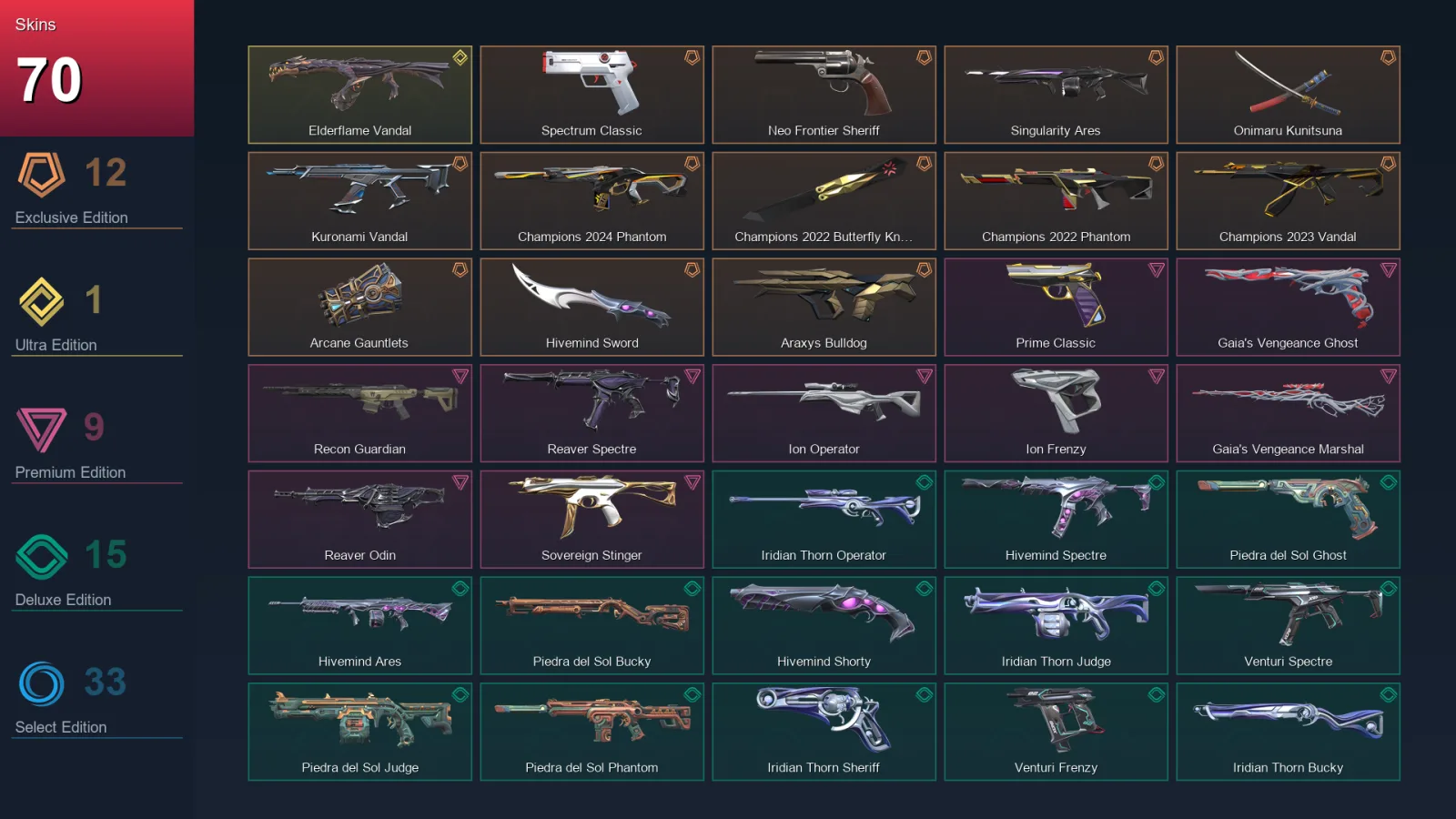 BR | Lv147 | Unranked | 70 Skin | 26 Agent | 105 Buddy