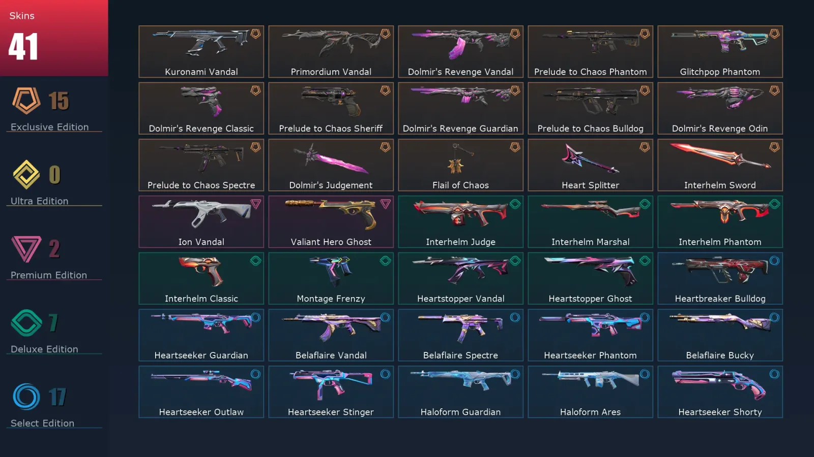 [Valorant] | EU | Level 82 | 21 Agents | 41 Skins — Valorant account