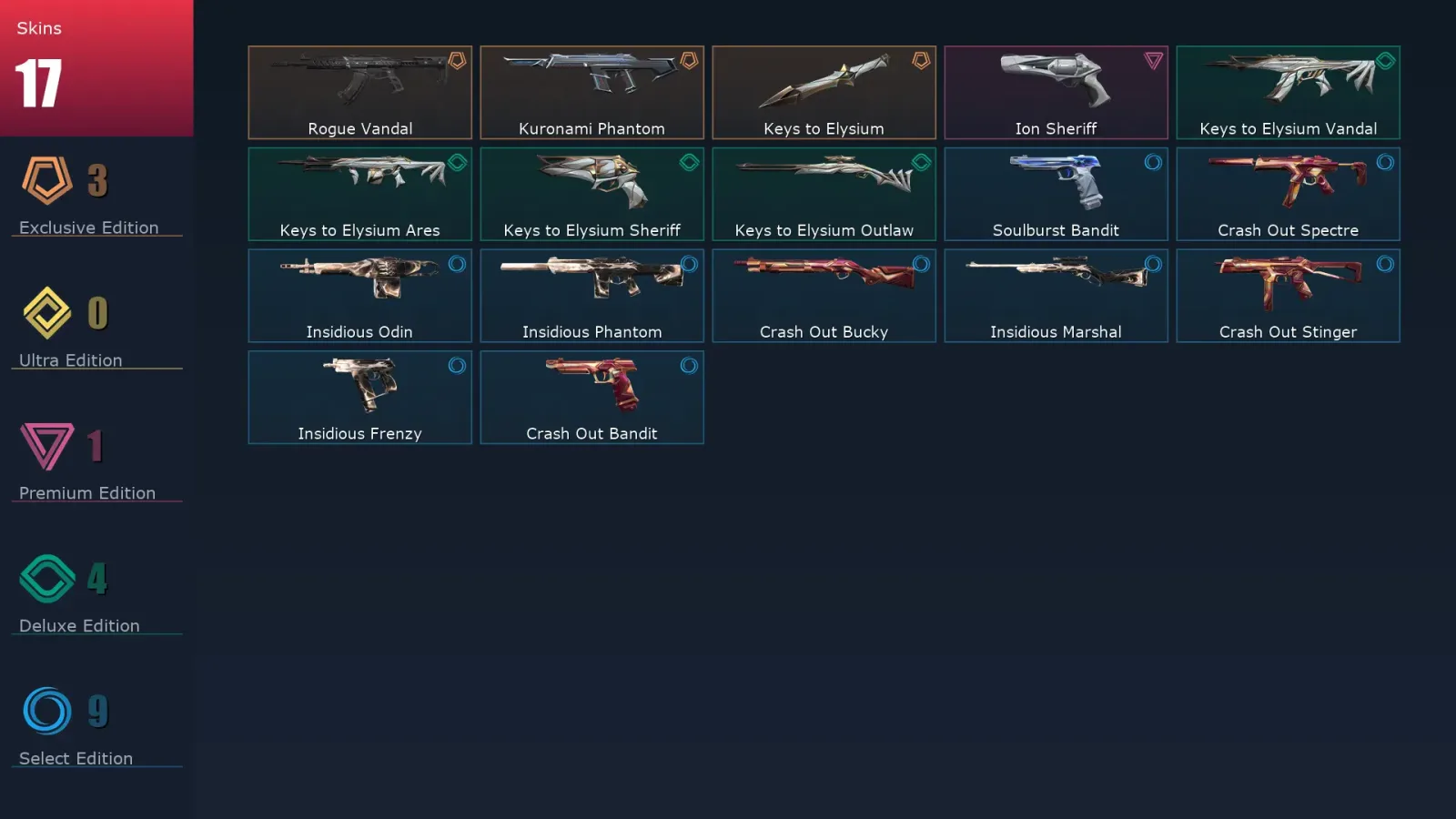 [Valorant] | EU | Level 46 | Silver 2 | 17 Agents | 20 Skins — Valorant account