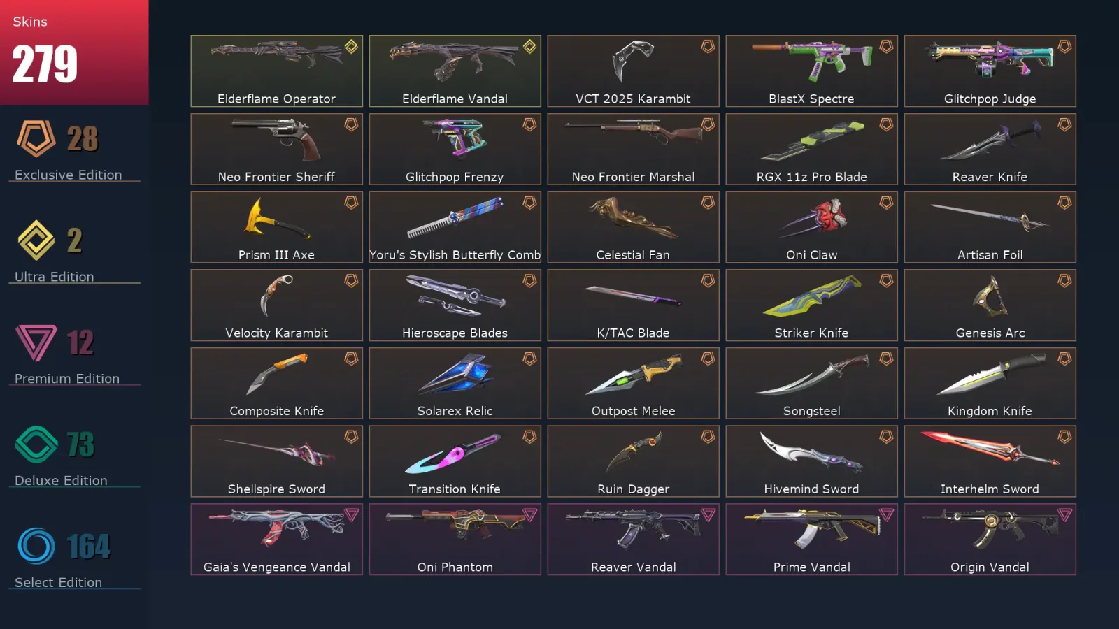 [Valorant] | EU | Level 1 | Immortal 1 | 29 Agents | 279 Skins — Valorant account