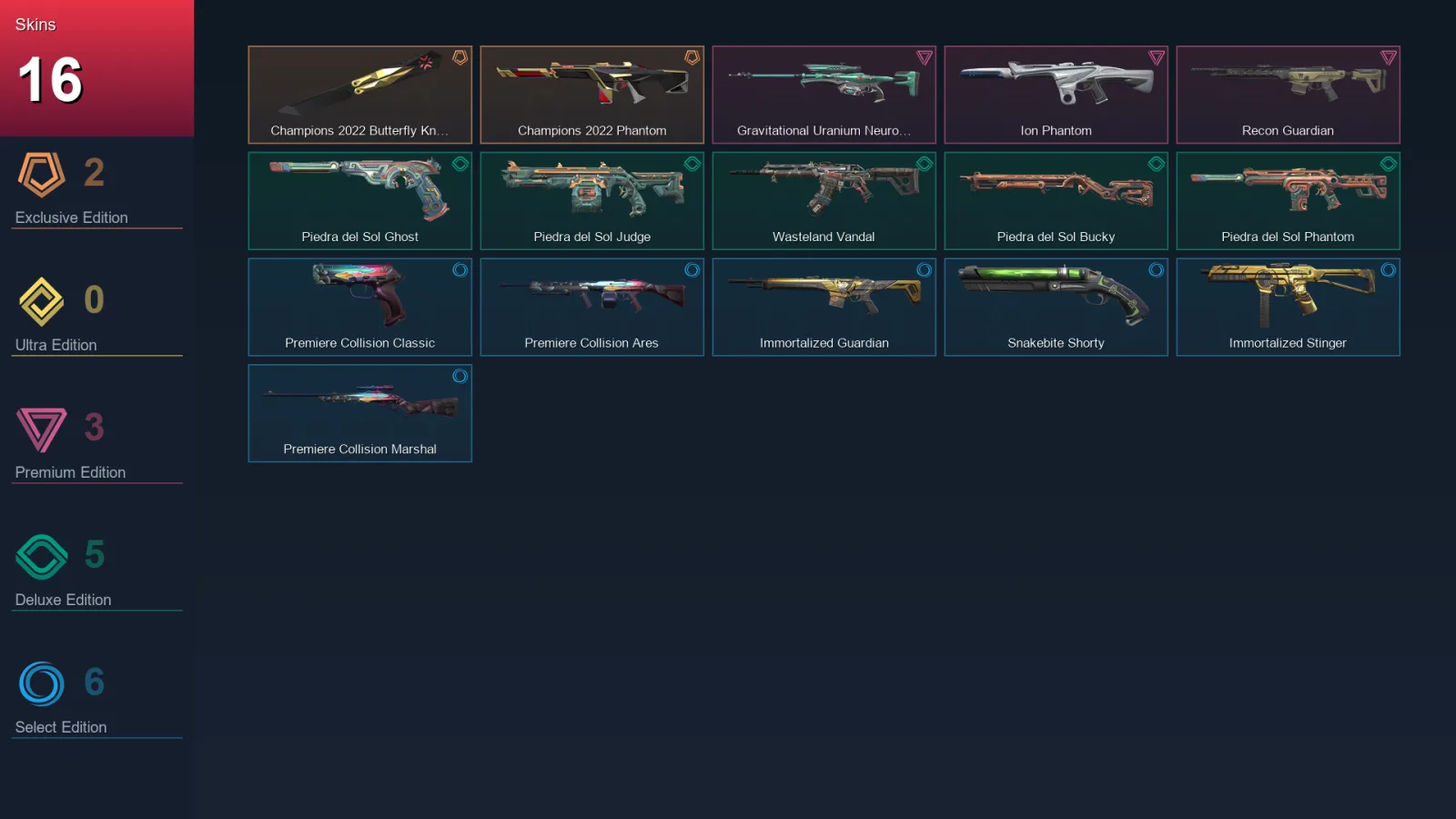 AP | Lv44 | Unranked | 16 Skin | 18 Agent | 28 Buddy