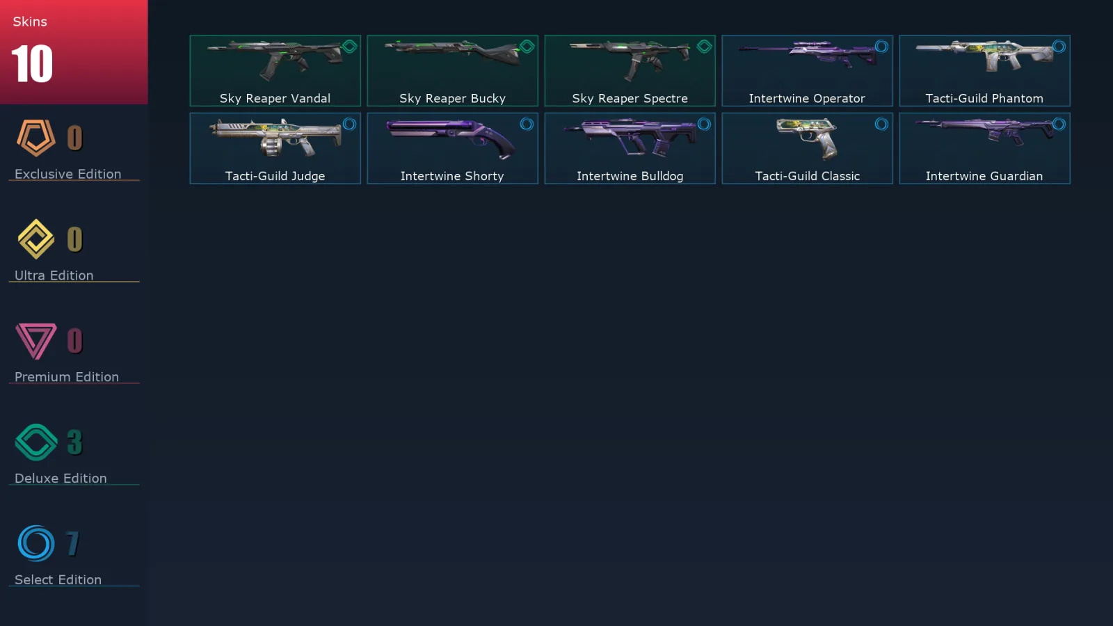 [Valorant] | EU | Level 22 | Gold 2 | 8 Agents | 10 Skins