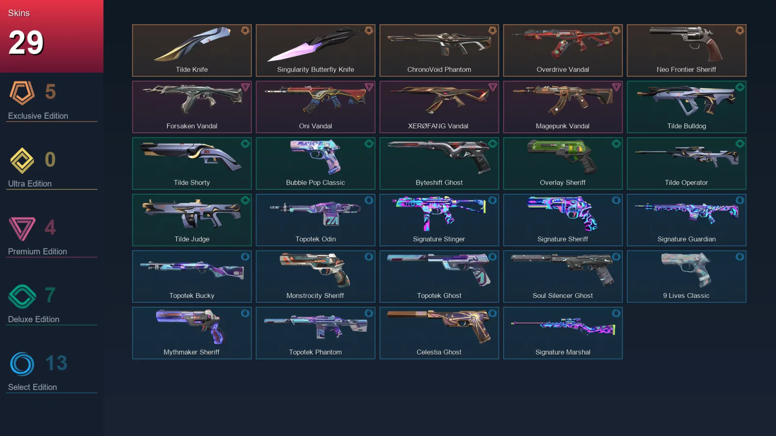 EU | Lv197 | Unranked | 29 Skin | 28 Agent | 65 Buddy