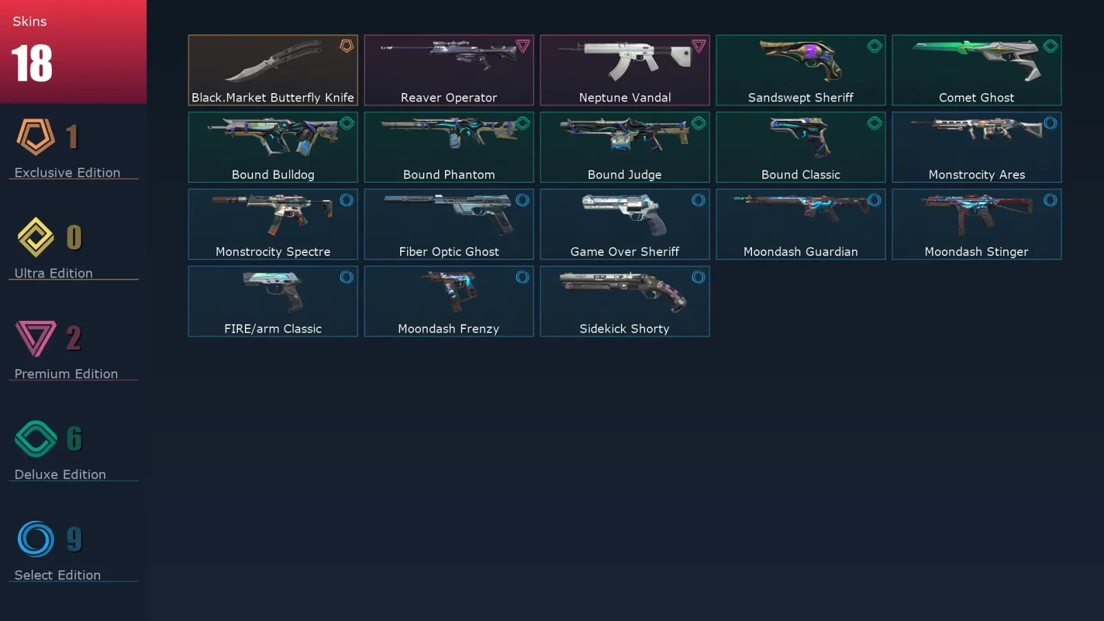 [Valorant] | EU | Level 102 | 10 Agents | 18 Skins — Valorant account