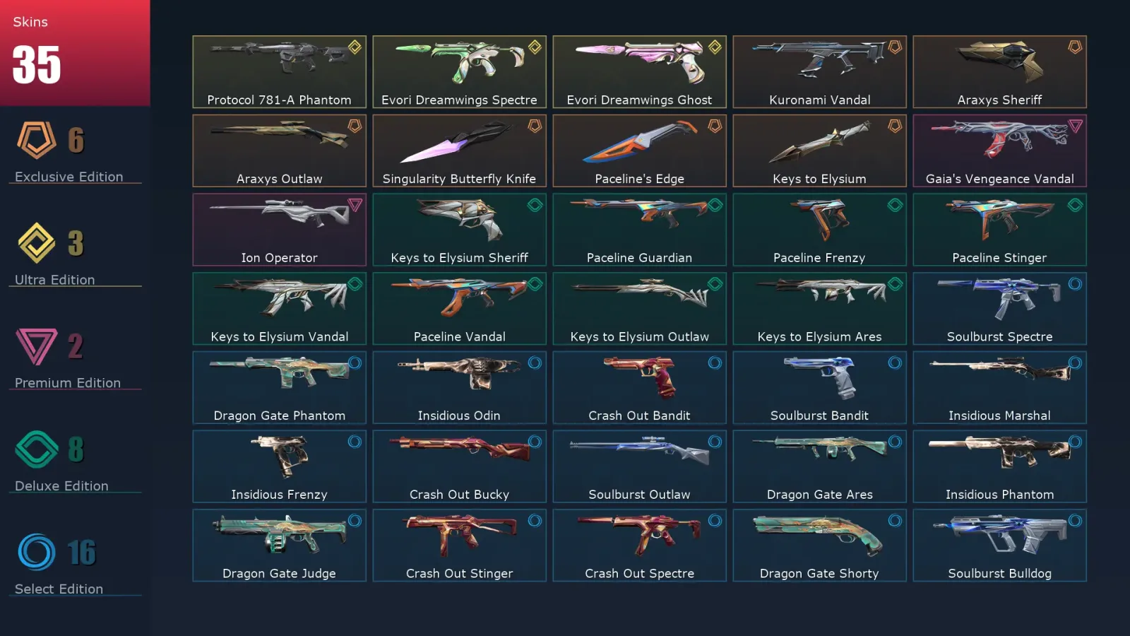 [Valorant] | EU | Level 42 | Diamond 2 | 14 Agents | 35 Skins — Valorant account