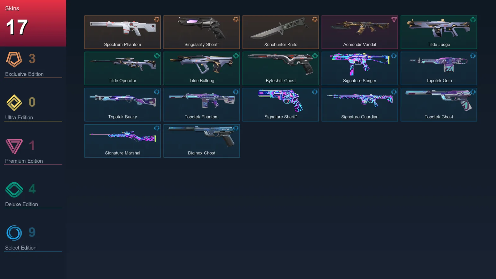 EU | Lv79 | Unranked | 17 Skin | 26 Agent | 47 Buddy