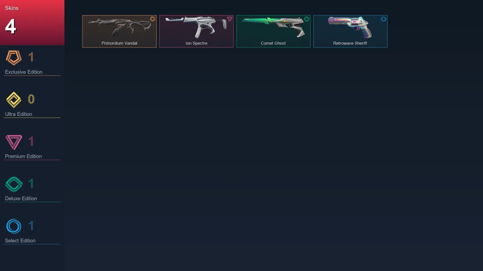 AP | Lv65 | Unranked | 4 Skin | 18 Agent | 20 Buddy