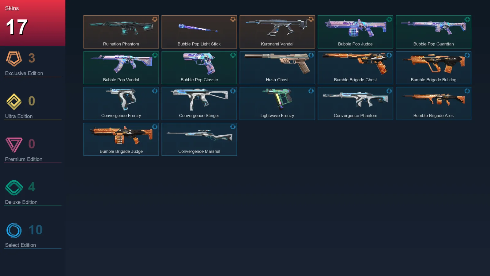 EU | Lv109 | Unranked | 17 Skin | 25 Agent | 55 Buddy — Valorant account