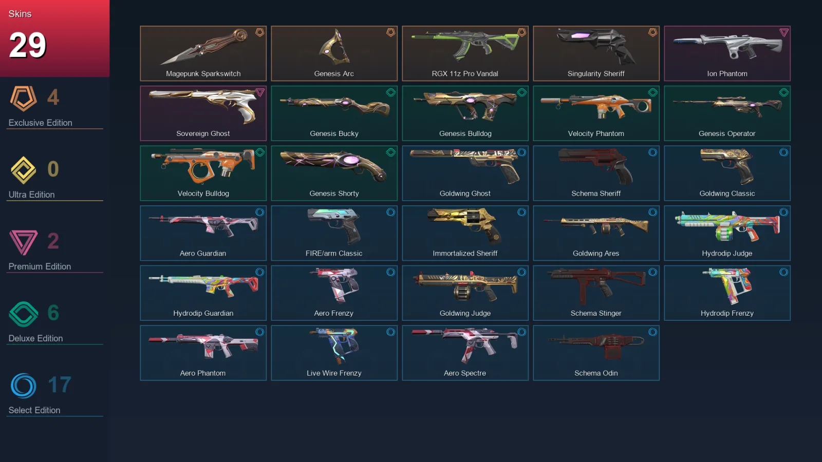 EU | Lv81 | Unranked | 29 Skin | 22 Agent | 54 Buddy — Ion Phantom