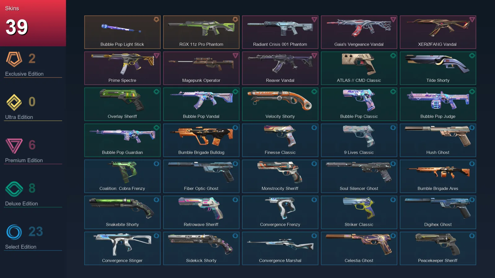 NA | Lv294 | Unranked | 39 Skin | 27 Agent | 123 Buddy — Valorant account